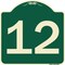 Signmission Sign with Number 12 Heavy-Gauge Aluminum Architectural Sign, 18" x 18", G-1818-22910 A-DES-G-1818-22910 - alternate 1
